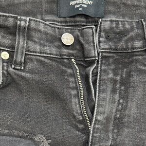 Represent Men's Charcoal Skinny Jeans